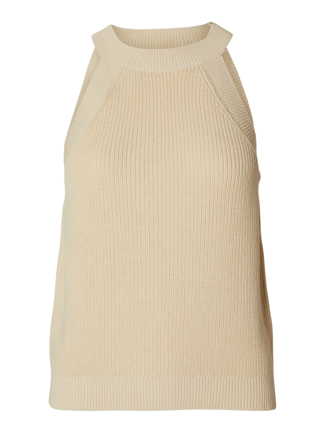 Vinna strikket Topp - Beige/ Birch